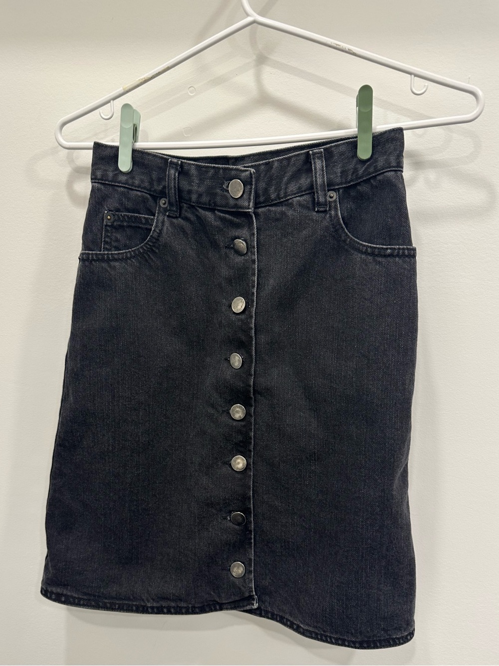 ASOS Black Button-Front Skirt
